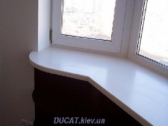 Подоконники из искусственного камня купить на заказ в Киеве