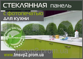 Стеклянная панель с уф фотопечатью
