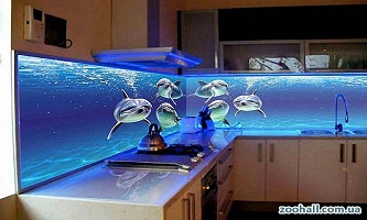 Кухонный стеклянный фартук